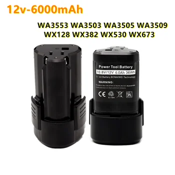 Novost 2022 godine za Worx WA3505 12 6000 mah, Li-ion baterija Akku WA3553 WA3503 WA3505 WA3509 WX128 WX382 WX530 WX673, эрзац-baterija L50